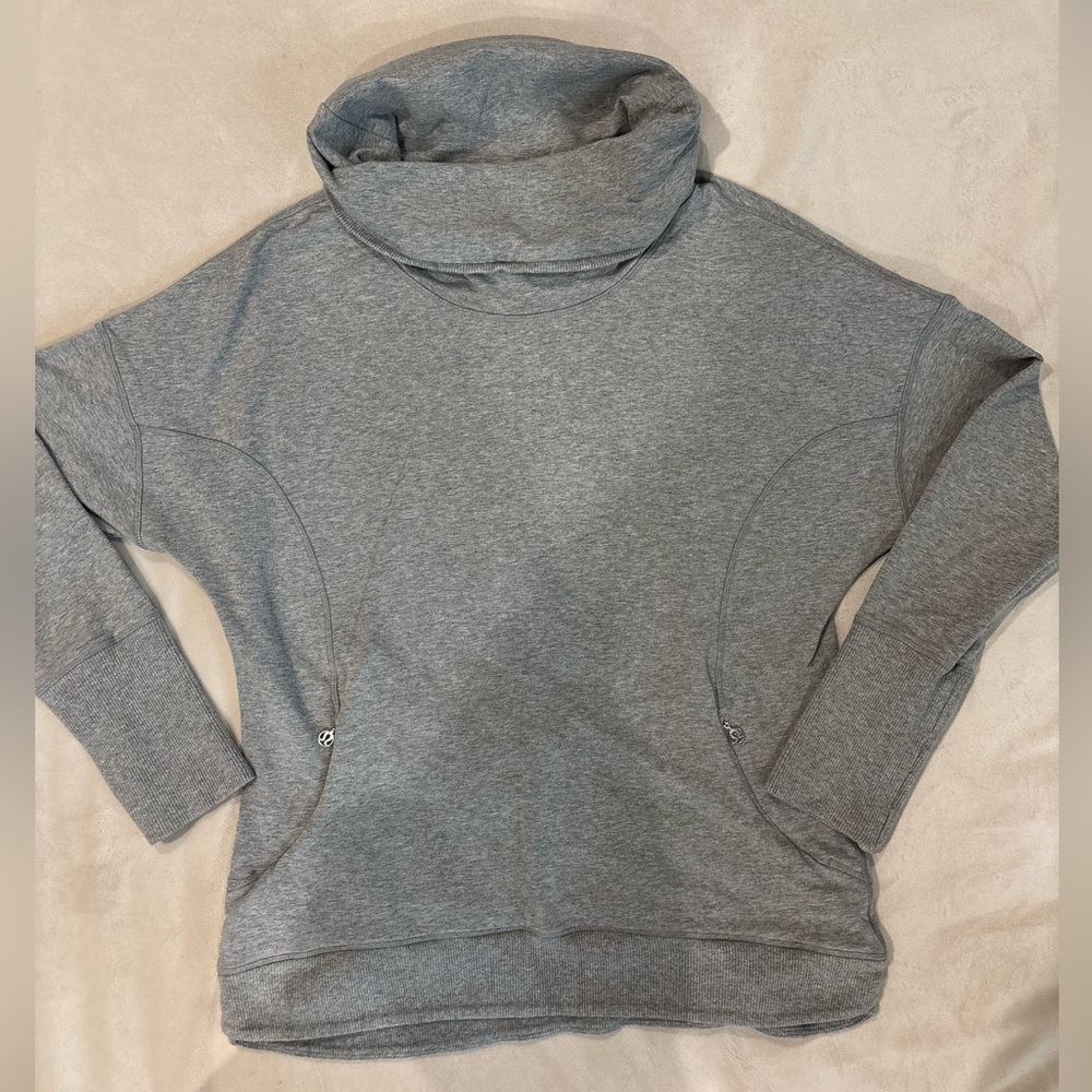 Rare Lululemon Gray fold-over neck  Sweatshirt
